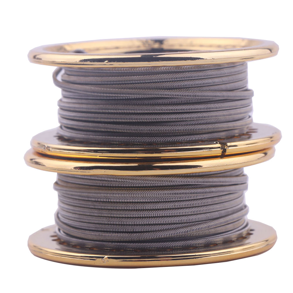 Clapton Wire Pre Built - XFKM 5M/لفة NI80/A1/SS316L الغريبة v2 سلك