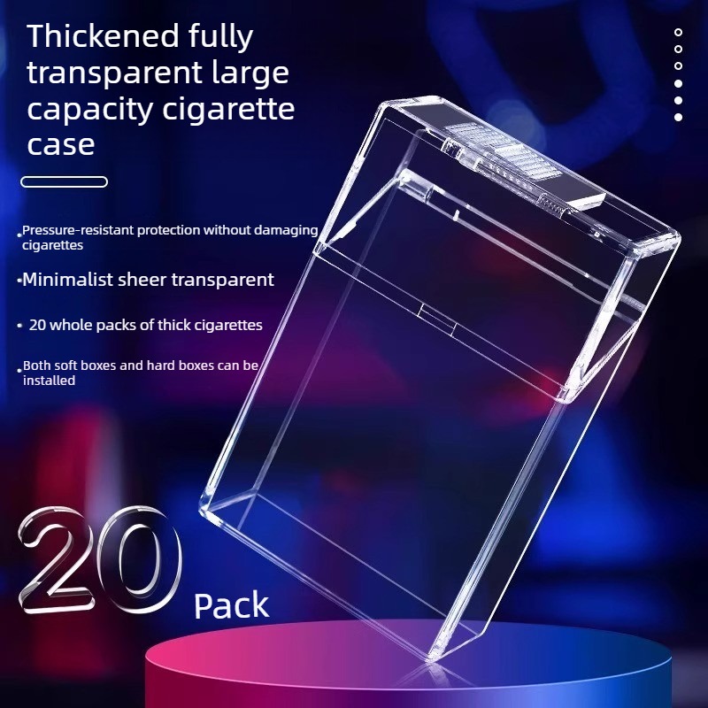 Smoking & Vaping Accessories - غطاء الوجه الشفاف صندوق السجائر المنزلق