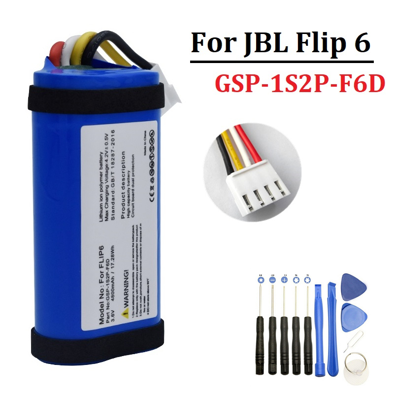Jbl Speaker Flip 6 - 4800mAh بطارية ل JBL Flip 6