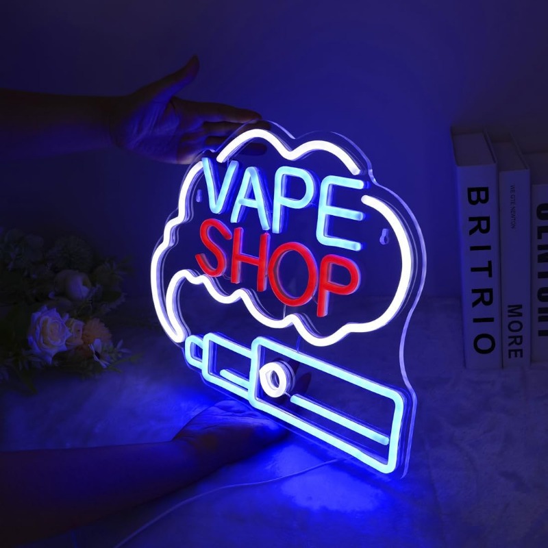 لافتة نيون دخان LED لمتاجر الس - مراجعة Vaping Store وسعره