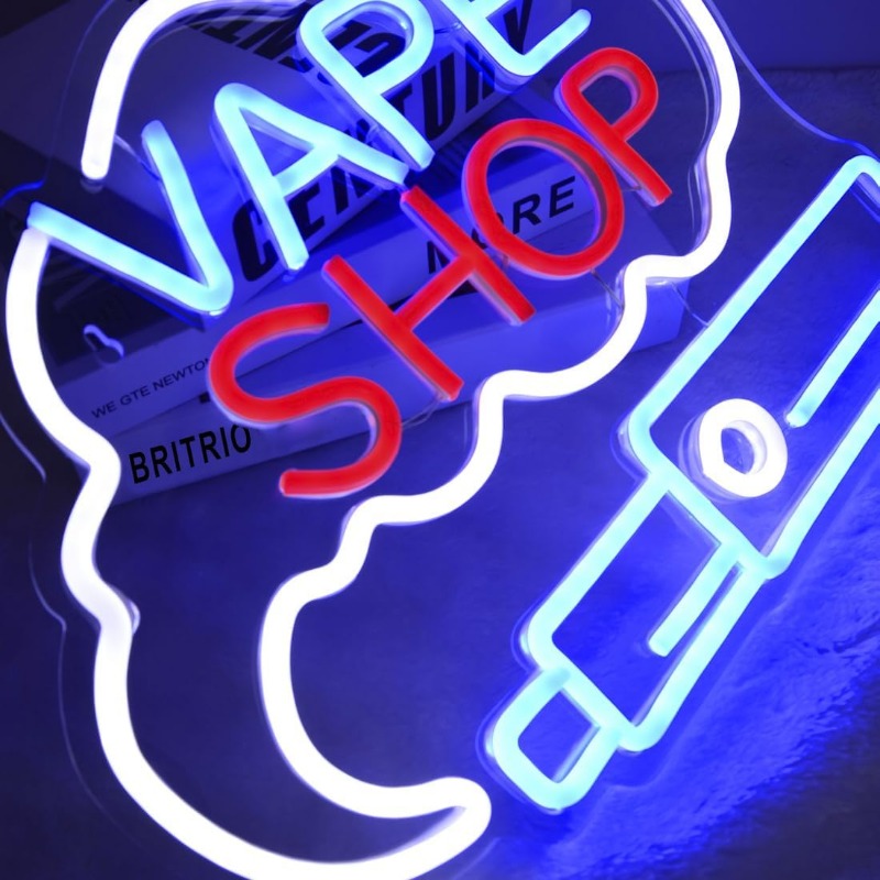 لافتة نيون دخان LED لمتاجر الس - مراجعة Vaping Store وسعره