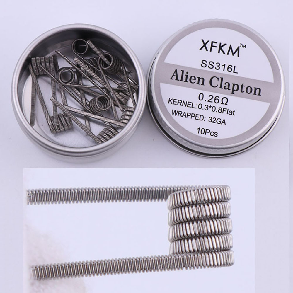 SS316L 10 قطعة/صندوق لفائف مسب - مراجعة Clapton Wire Pre Built وسعره